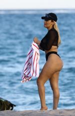 ANDREA GAVIRIA in Bikini on the Beach in Miami 02/25/2017