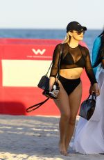 ANDREA GAVIRIA in Bikini on the Beach in Miami 02/25/2017