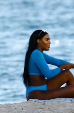 ANDREA GAVIRIA in Bikini on the Beach in Miami 02/25/2017