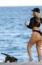 ANDREA GAVIRIA in Bikini on the Beach in Miami 02/25/2017