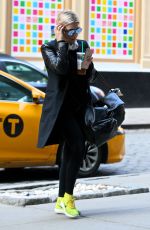 ASHLEY BENSON Getting Out of a Taxi in New York 02/01/2017