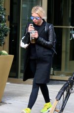 ASHLEY BENSON Getting Out of a Taxi in New York 02/01/2017