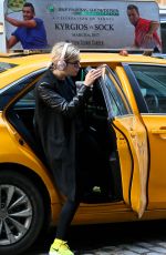 ASHLEY BENSON Getting Out of a Taxi in New York 02/01/2017