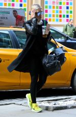 ASHLEY BENSON Getting Out of a Taxi in New York 02/01/2017