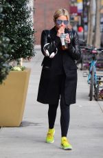 ASHLEY BENSON Leaves a Starbucks in New York 02/01/2017