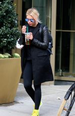 ASHLEY BENSON Leaves a Starbucks in New York 02/01/2017