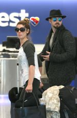 ASHLEY GREENE and Paul Kholry at LAX Airport in Los Angeles 02/23/2017