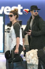 ASHLEY GREENE and Paul Kholry at LAX Airport in Los Angeles 02/23/2017