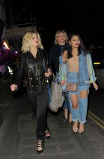 ASHLEY ROBERTS and VANESSA WHITE Leaves Maybelline Party in London 02/18/2107