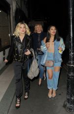 ASHLEY ROBERTS and VANESSA WHITE Leaves Maybelline Party in London 02/18/2107