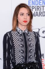 AUBREY PLAZA at 2017 Film Independent Spirit Awards in Santa Monica 02/25/2017
