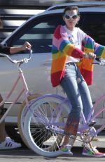 BELLA and DANI THORNE Out for Bike Ride in Los Angeles 02/12/2017