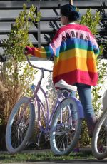 BELLA and DANI THORNE Out for Bike Ride in Los Angeles 02/12/2017