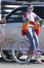 BELLA and DANI THORNE Out for Bike Ride in Los Angeles 02/12/2017