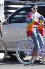 BELLA and DANI THORNE Out for Bike Ride in Los Angeles 02/12/2017