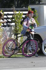 BELLA and DANI THORNE Out for Bike Ride in Los Angeles 02/12/2017