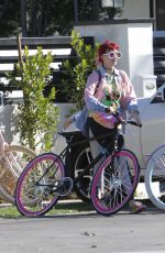 BELLA and DANI THORNE Out for Bike Ride in Los Angeles 02/12/2017