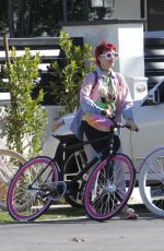 BELLA and DANI THORNE Out for Bike Ride in Los Angeles 02/12/2017