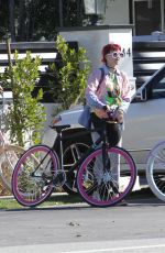 BELLA and DANI THORNE Out for Bike Ride in Los Angeles 02/12/2017