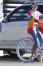 BELLA and DANI THORNE Out for Bike Ride in Los Angeles 02/12/2017