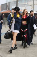BELLA and GIGI HADID in Hilfiger Outfits Out in Los Angeles 02/08/2017