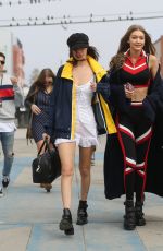 BELLA and GIGI HADID in Hilfiger Outfits Out in Los Angeles 02/08/2017
