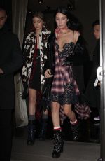BELLA and GIGI HADID Leaves Their Hotel in Milan 02/22/2017