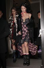 BELLA and GIGI HADID Leaves Their Hotel in Milan 02/22/2017