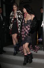 BELLA and GIGI HADID Leaves Their Hotel in Milan 02/22/2017