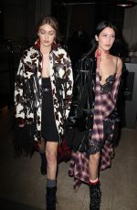 BELLA and GIGI HADID Leaves Their Hotel in Milan 02/22/2017