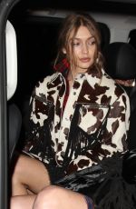 BELLA and GIGI HADID Leaves Their Hotel in Milan 02/22/2017