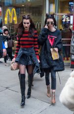 BELLA HADID and KENDALL JENNER at a McDonalds in New York 02/15/2017