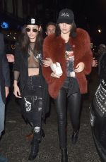 BELLA HADID and KENDALL JENNER at Sexy Fish Restaurant in London 02/18/2017