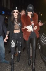 BELLA HADID and KENDALL JENNER at Sexy Fish Restaurant in London 02/18/2017