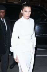 BELLA HADID Arrives at DKNY Fashion Show in New York 02/01/2017