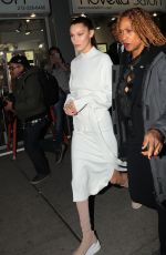 BELLA HADID Arrives at DKNY Fashion Show in New York 02/01/2017