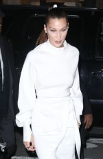 BELLA HADID Arrives at DKNY Fashion Show in New York 02/01/2017