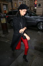 BELLA HADID Arrives at Four Seasons Hotel in Paris 02/27/2017