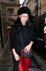 BELLA HADID Arrives at Four Seasons Hotel in Paris 02/27/2017