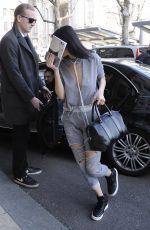 BELLA HADID Arrives at Her Hotel in Milan 02/21/2017