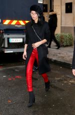 BELLA HADID Arrives at Lanvin Offices in Paris 02/27/2017