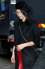 BELLA HADID Arrives at Lanvin Offices in Paris 02/27/2017
