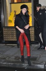 BELLA HADID Arrives at Lanvin Offices in Paris 02/27/2017
