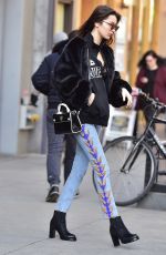 BELLA HADID Leaes Ralph Lauren Offices in New York 02/14/2017