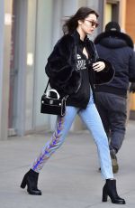 BELLA HADID Leaes Ralph Lauren Offices in New York 02/14/2017