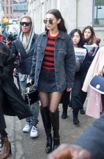 BELLA HADID Leaves Michael Kors Fashion Show in New York 02/15/2017