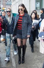 BELLA HADID Leaves Michael Kors Fashion Show in New York 02/15/2017