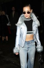BELLA HADID Leaves Prabal Gurung Fashion Show in New York 02/1220/17 