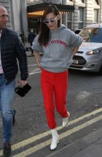 BELLA HADID Out and About in London 02/20/2017