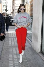 BELLA HADID Out and About in London 02/20/2017